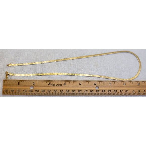 20 inch, Vintage Gold Tone Aristocratic Chain Style Necklace - O1 - Picture 3 of 3